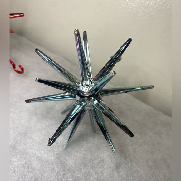 7-pc Bradford Exchange Ornaments Plastic Bell Cage Starburst Sputnik Metallic - Picture 7 of 9